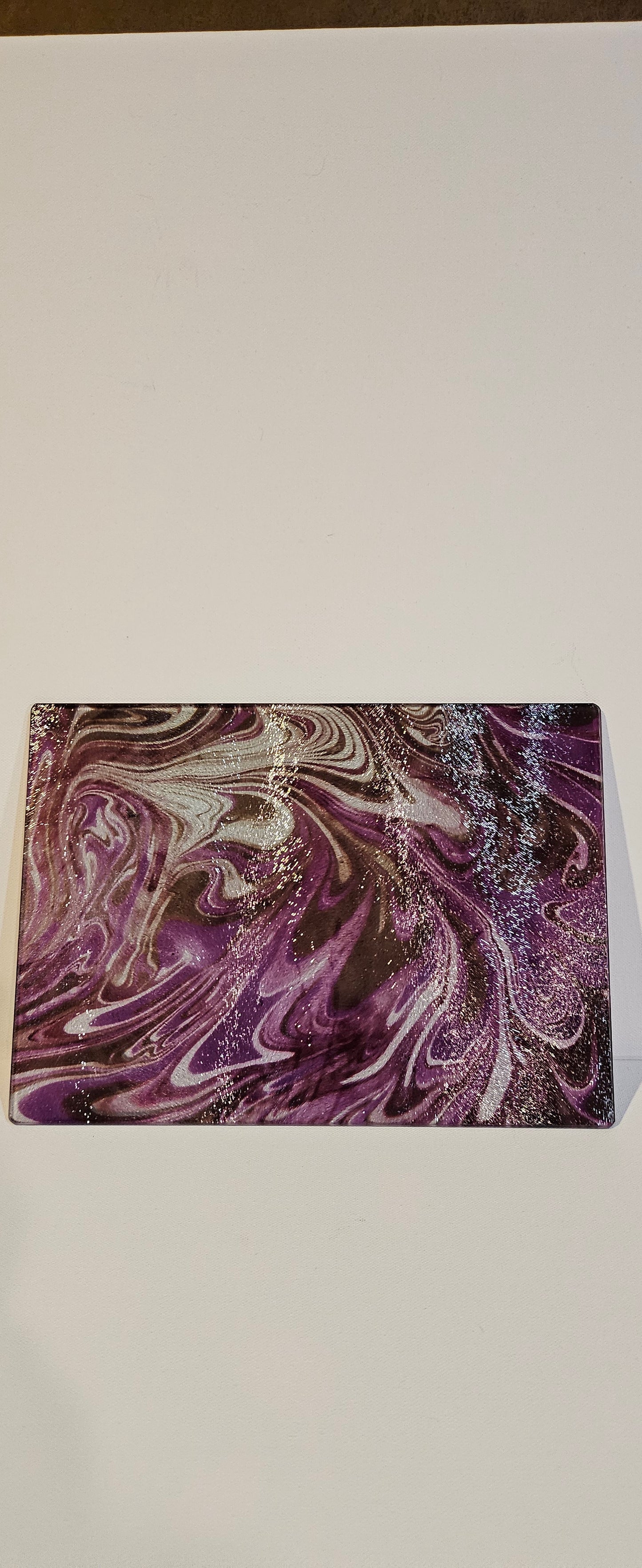 Dark Marble Glass Cutting Board 8.5 x 11